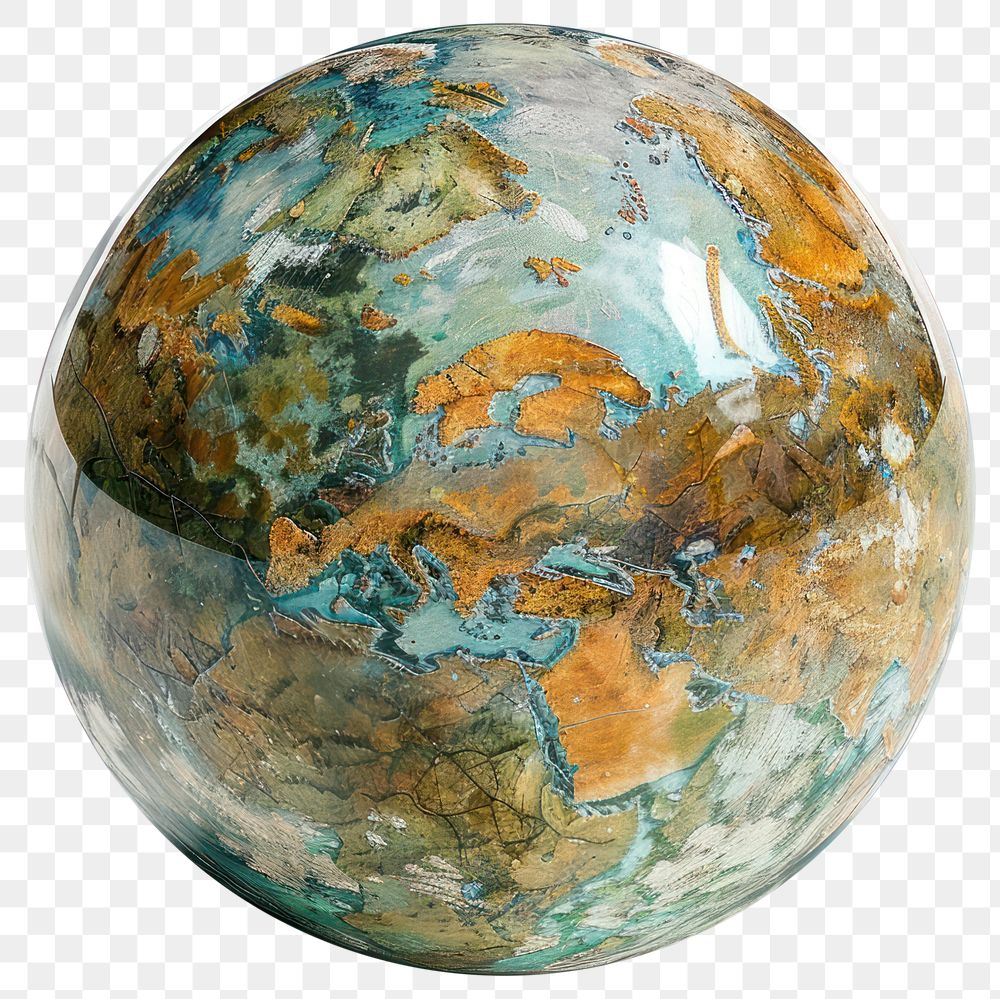 PNG Realistic earth sphere astronomy universe.