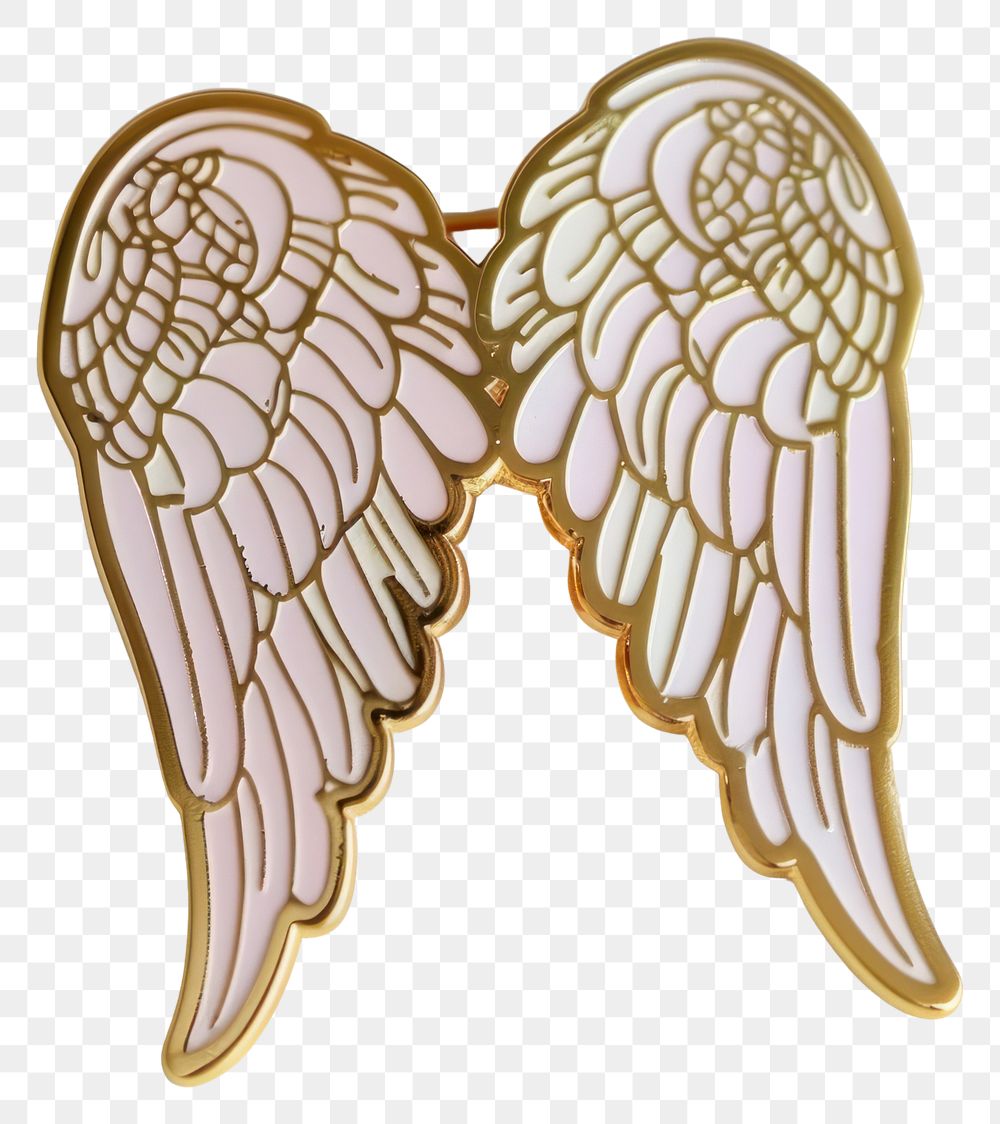 PNG Angel wing shape pin badge accessories accessory jewelry.