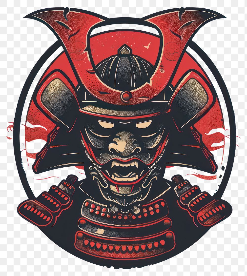 PNG Samurai emblem symbol logo.