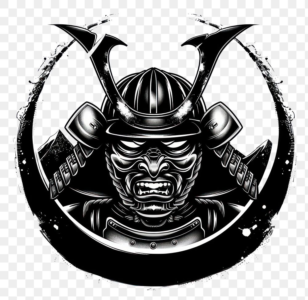 PNG Samurai logo emblem symbol.