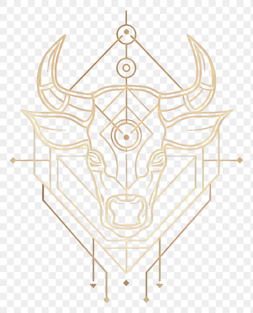 PNG Taurus zodiac sign logo chandelier weaponry.