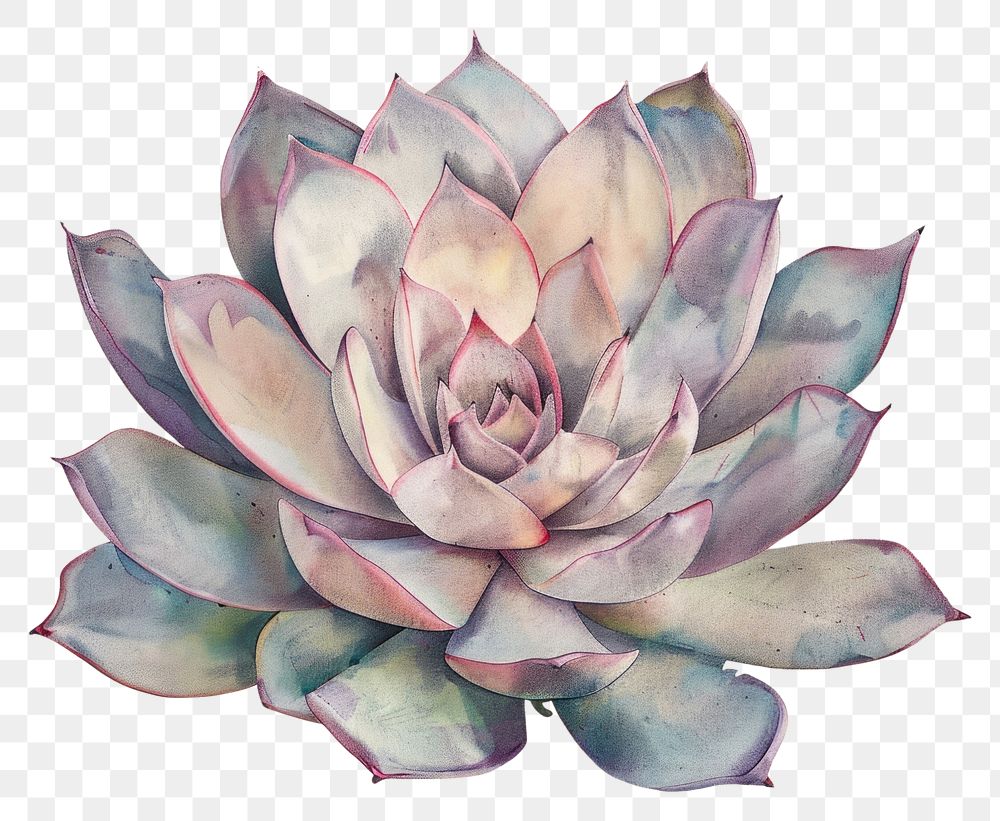 PNG Succulant drawing illustrated blossom.