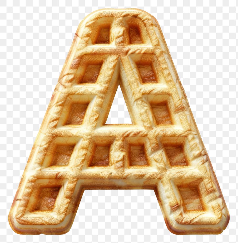 PNG Letter A waffle symbol confectionery.