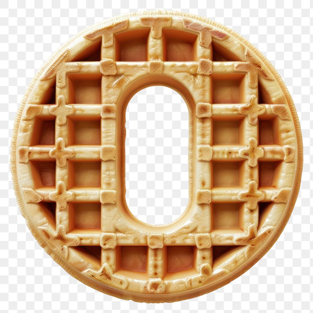 PNG Letter O waffle symbol confectionery.