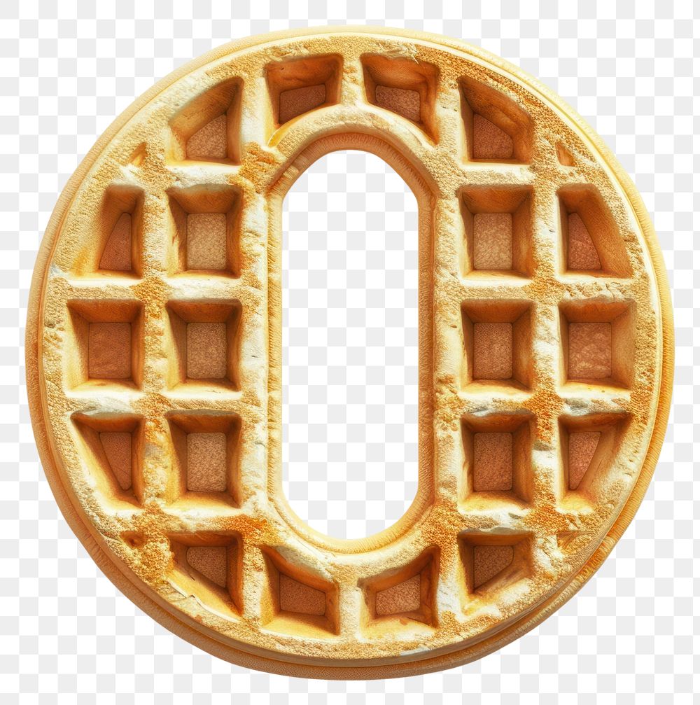 PNG Letter O waffle symbol confectionery.