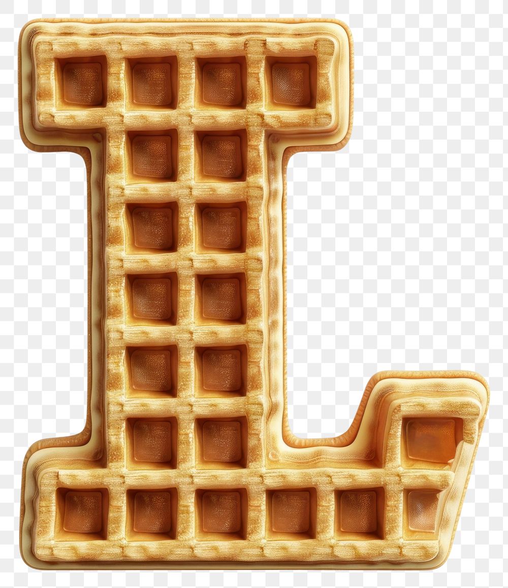 PNG Letter L waffle symbol confectionery.