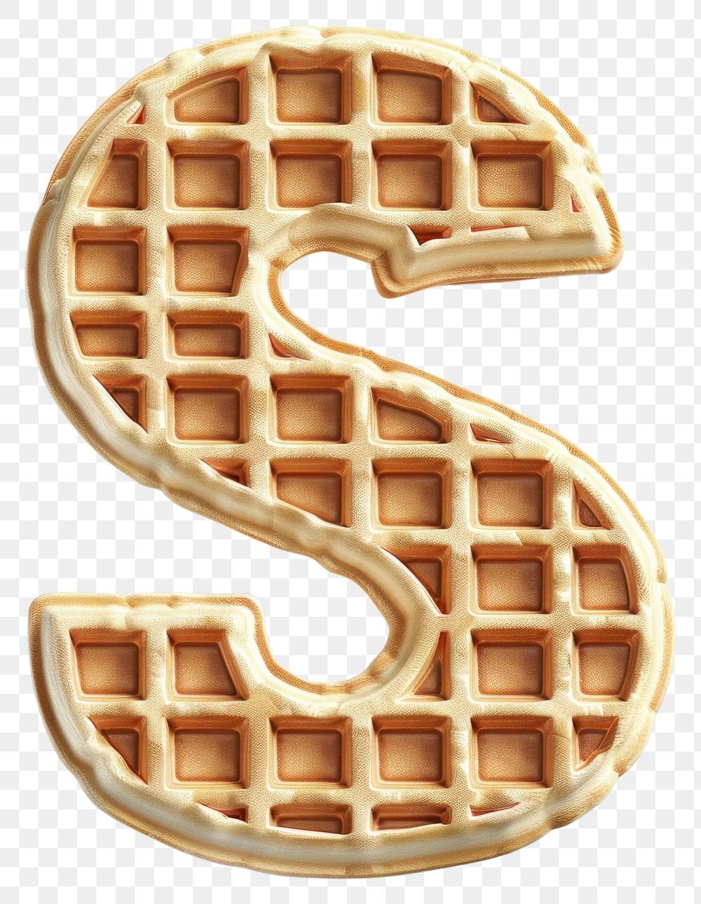 PNG Letter S waffle confectionery accessories.