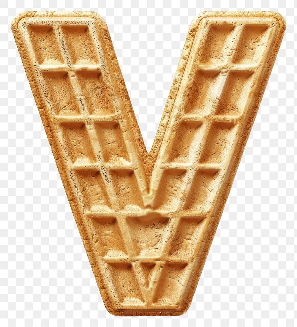 PNG Letter V waffle confectionery cosmetics.