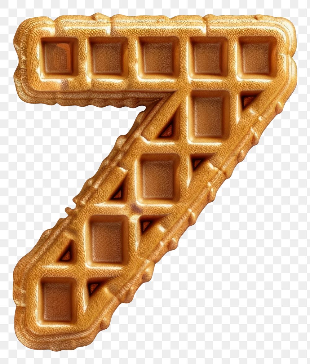 PNG Number 7 waffle confectionery sweets.