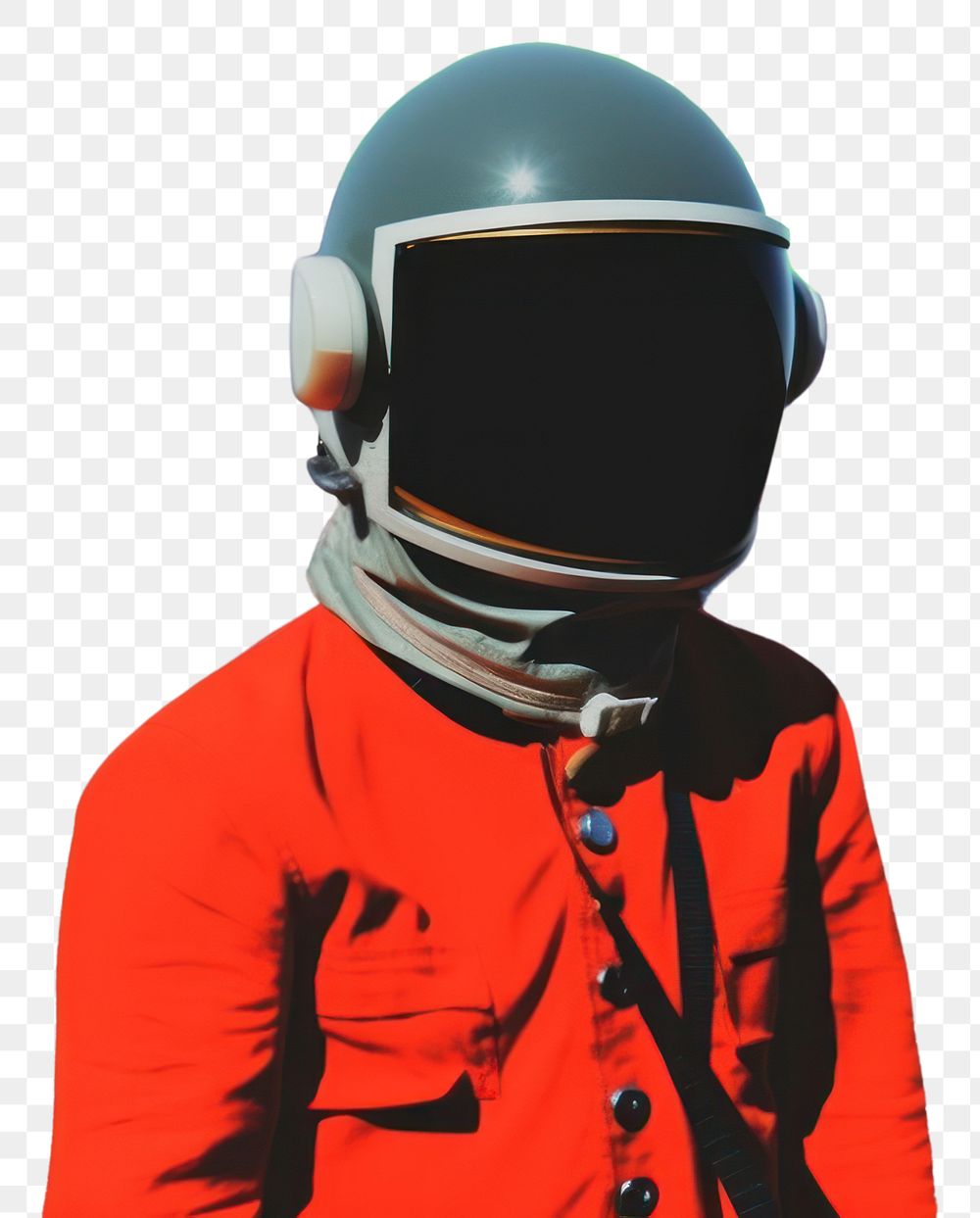 PNG Minimal retro collage of sci fi astronomy outdoors clothing.