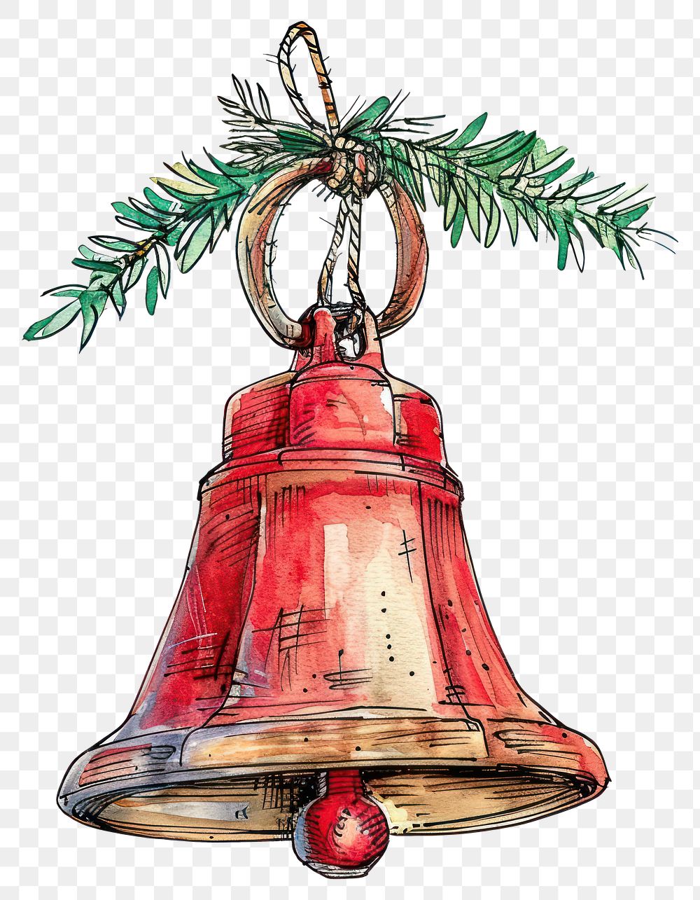 PNG Christmas bell.