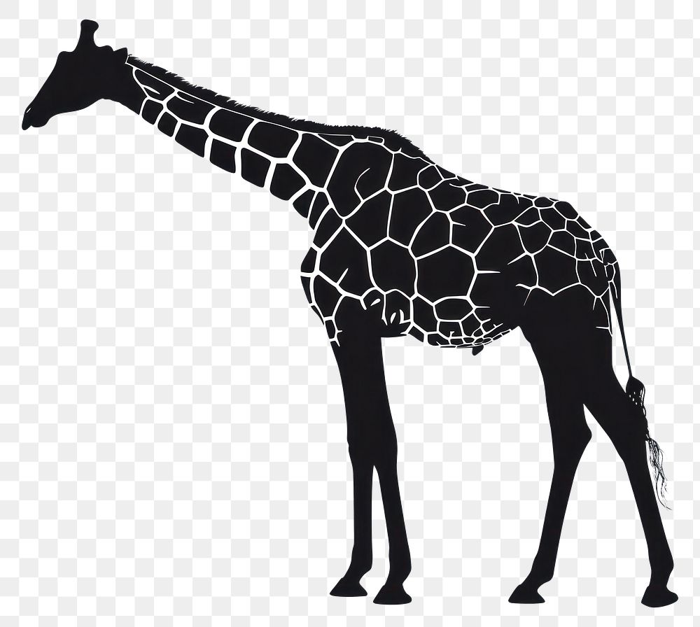 PNG Giraffe giraffe wildlife stencil.