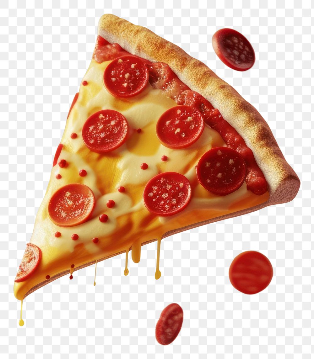 PNG 3D illustration of pizza food ketchup food presentation.