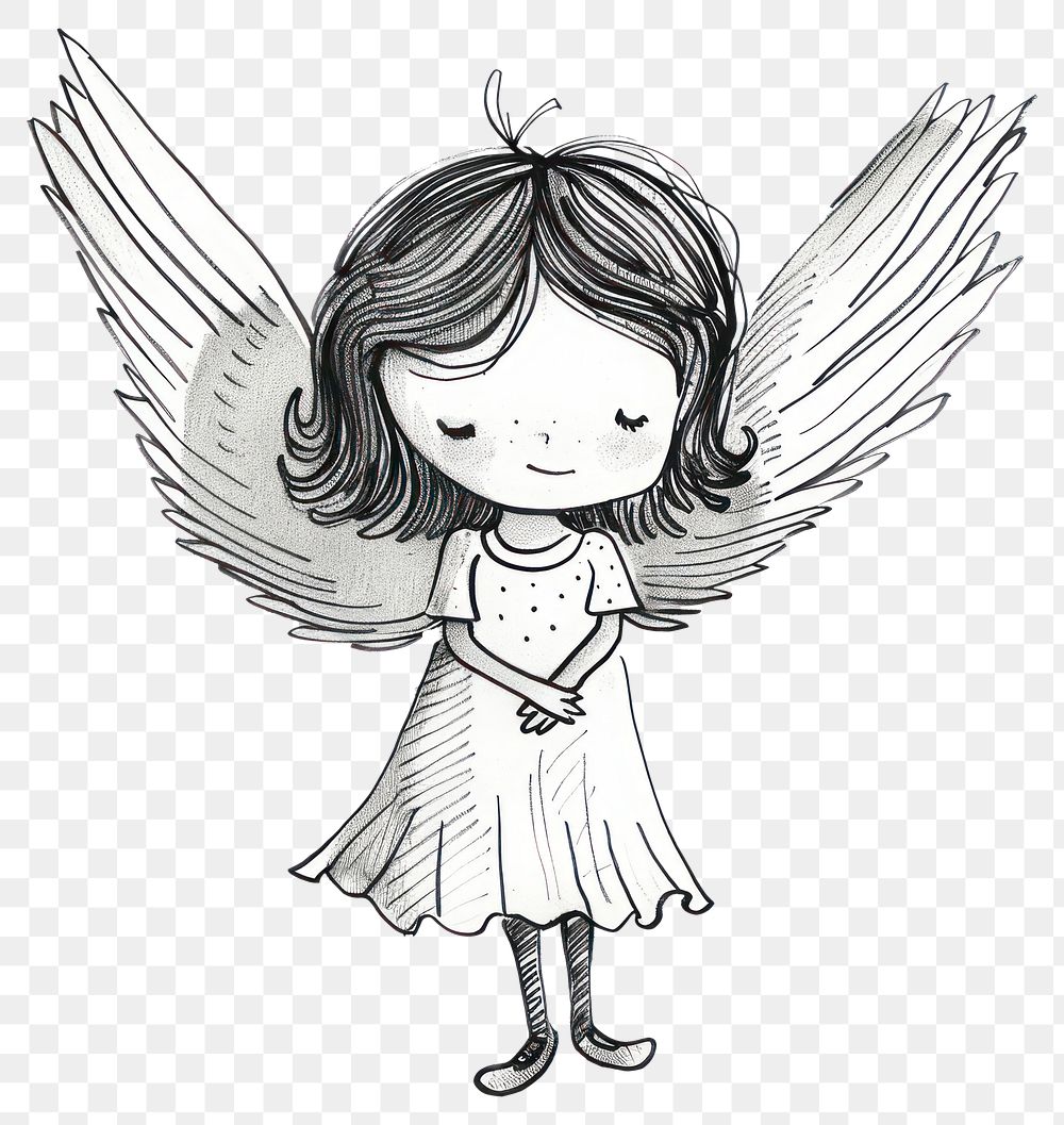 PNG Angel art illustrated archangel.