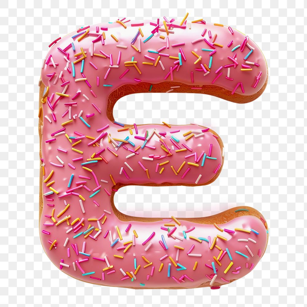 Letter E png 3D donut | Premium PNG - rawpixel