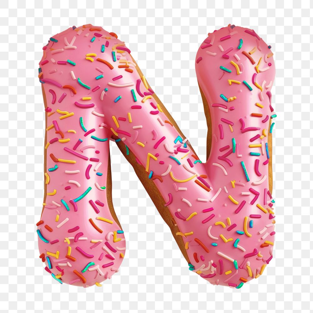 Letter N png 3D donut | Premium PNG - rawpixel