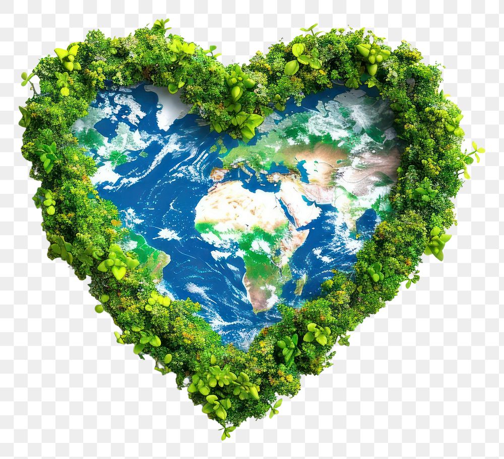 PNG Earth heart shape symbol plant love heart symbol.