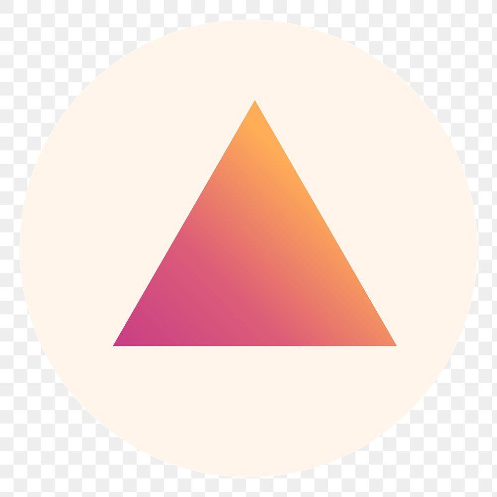 Gradient triangle png geometric shape IG highlight story cover template, transparent background