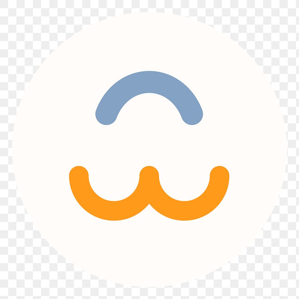 Orange squiggle png IG story cover template, transparent background