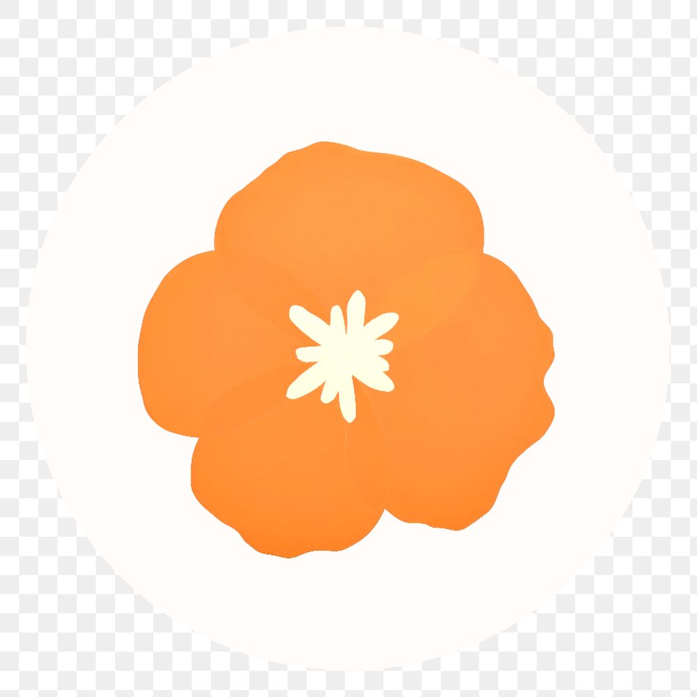 PNG flower IG story cover template, transparent background