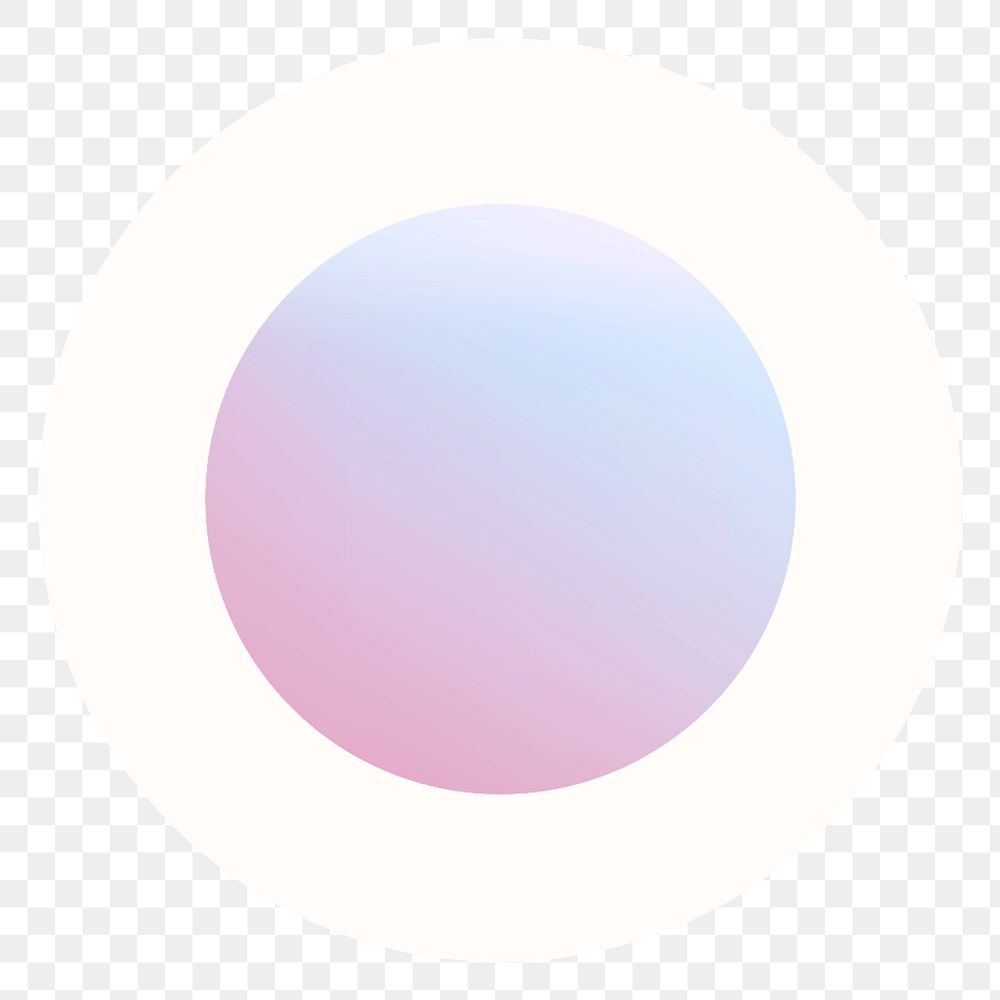 PNG gradient round shape IG story cover template, transparent background
