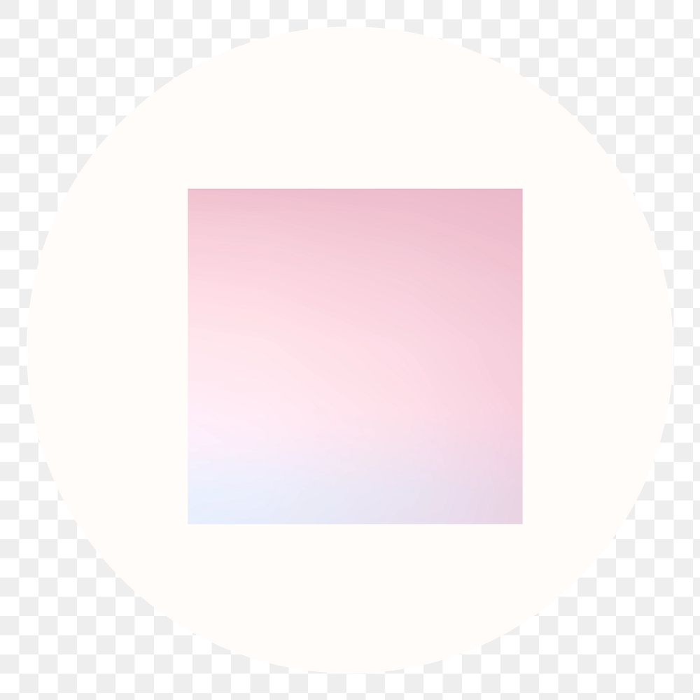 PNG gradient square shape IG story cover template, transparent background