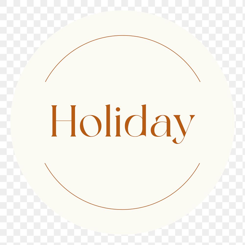 Aesthetic holidays png Instagram story highlight cover template, transparent background