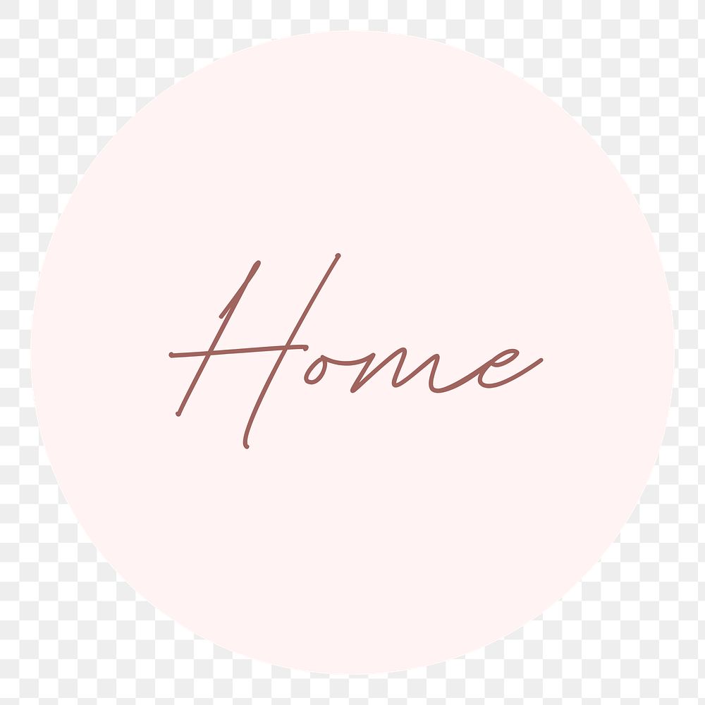 Pink home png Instagram story highlight cover template, transparent background