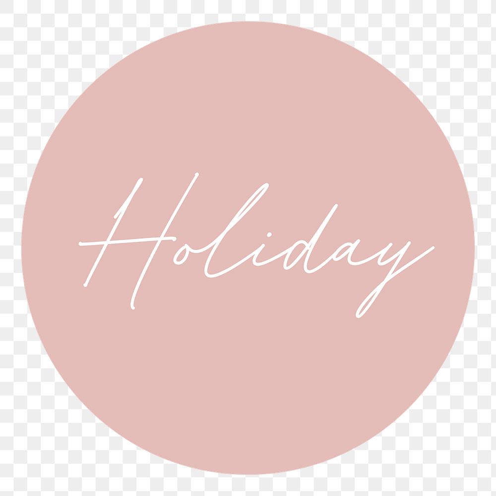 Pink holidays png Instagram story highlight cover template, transparent background
