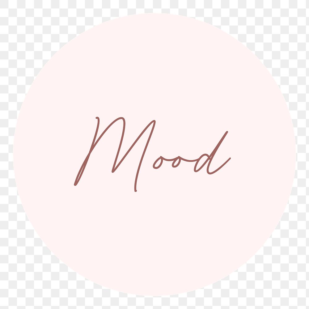 Pink mood png Instagram story highlight cover template, transparent background