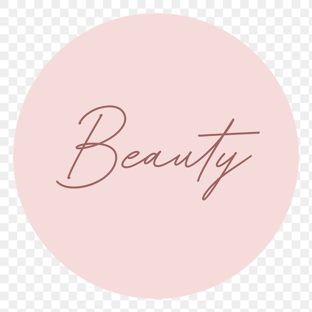 Pink beauty png Instagram story highlight cover template, transparent background