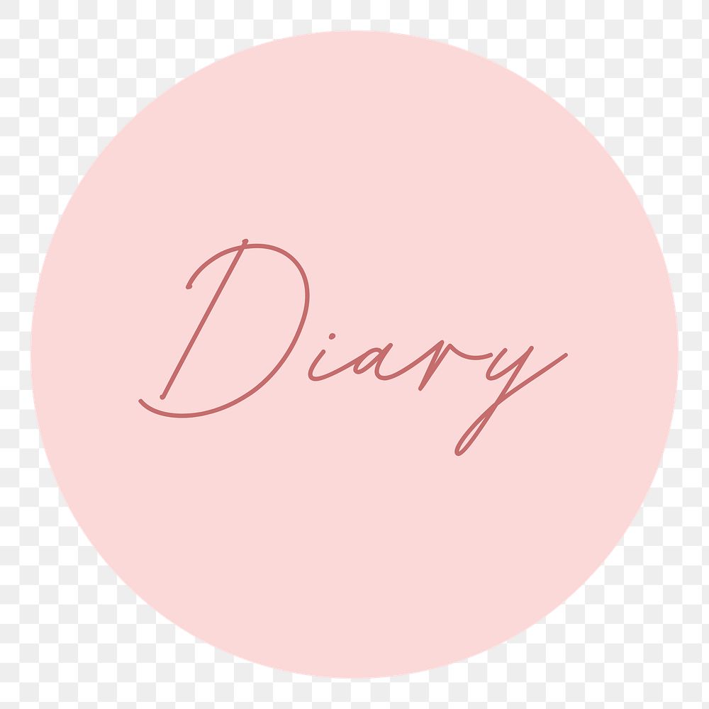 Pink diary png Instagram story highlight cover template, transparent background