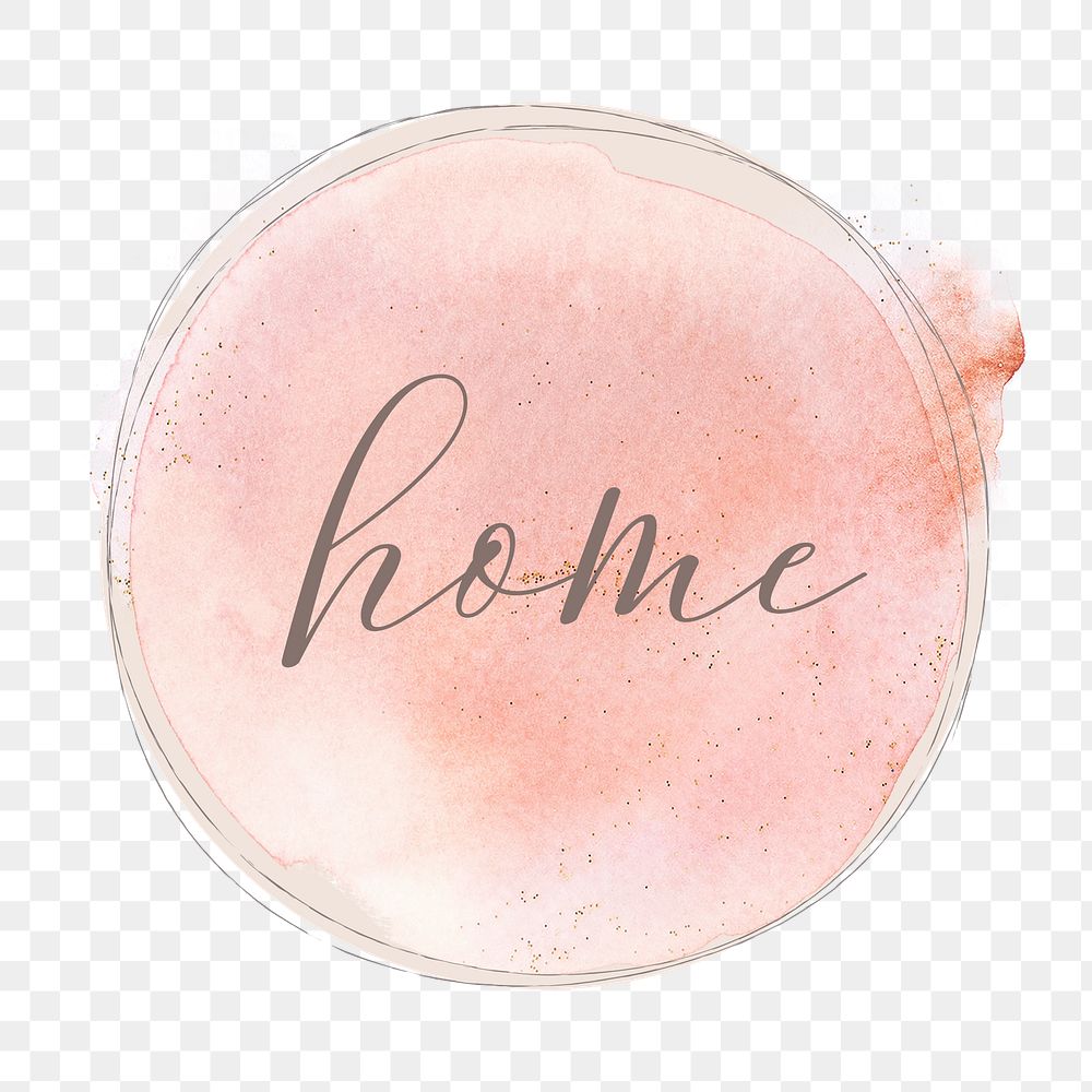 Aesthetic home png pink Instagram story highlight cover template, transparent background