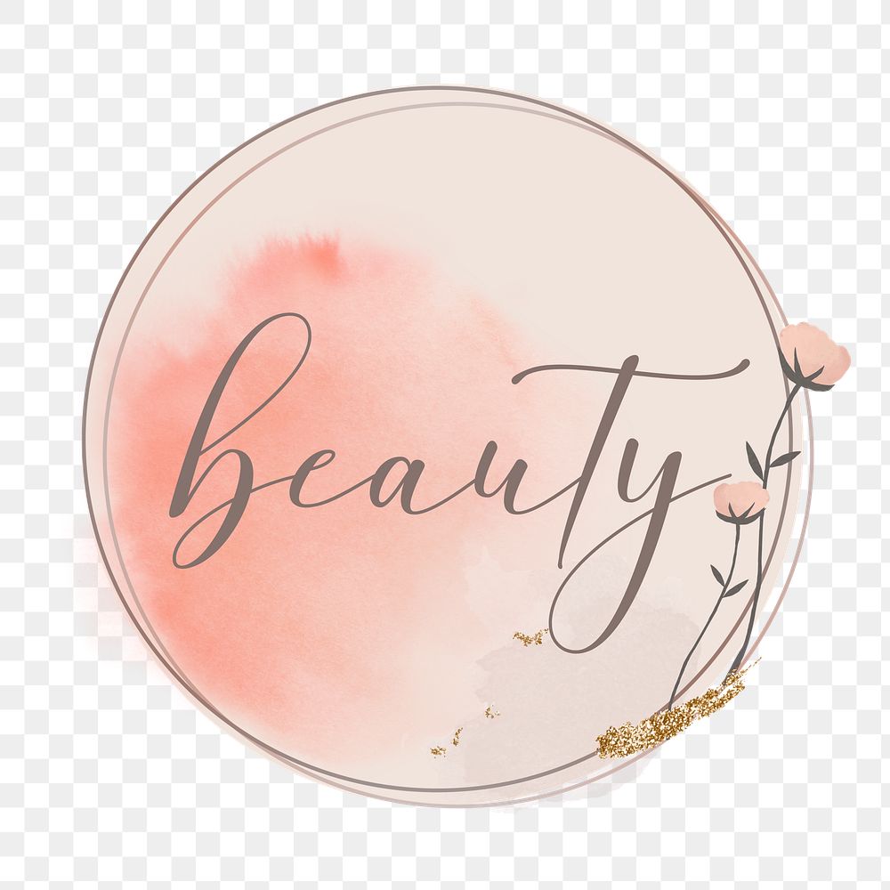 Aesthetic beauty png pink Instagram story highlight cover template, transparent background