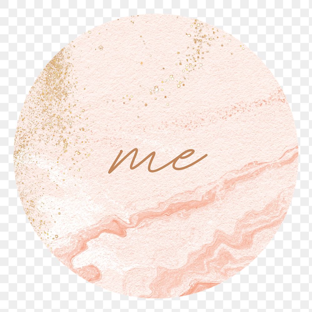 Aesthetic me png pink Instagram story highlight cover template, transparent background