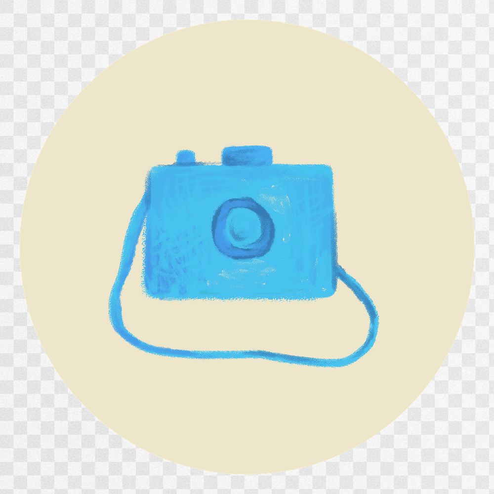 PNG camera IG story cover template, transparent background