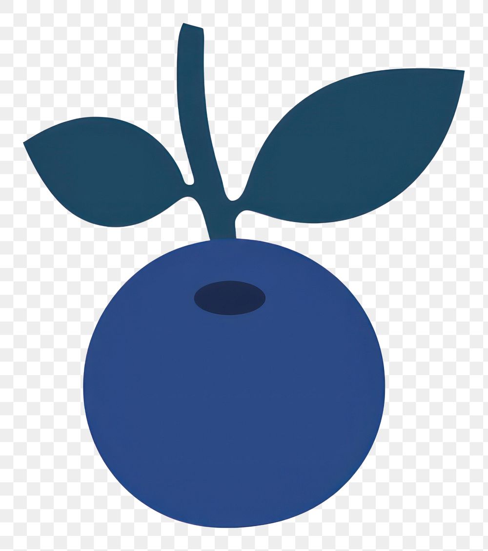 PNG Illustration of a simple blueberry produce fruit plant.