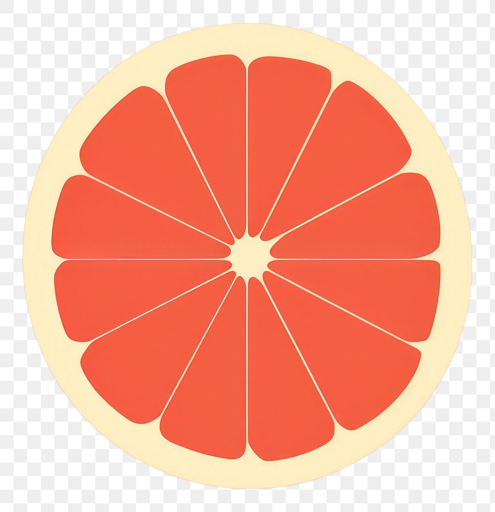PNG Illustration of a simple grapefruit produce pomelo plant.