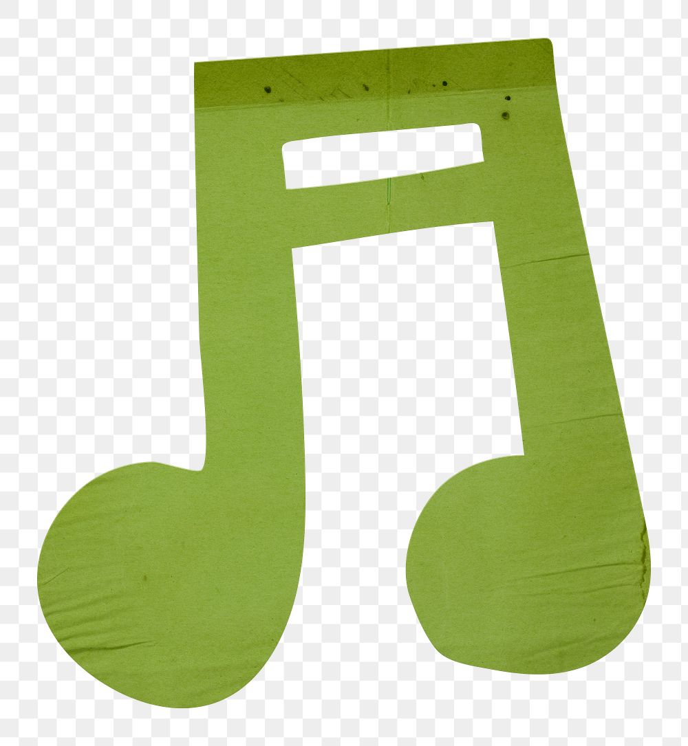 Music note png cute paper cut icon, transparent background