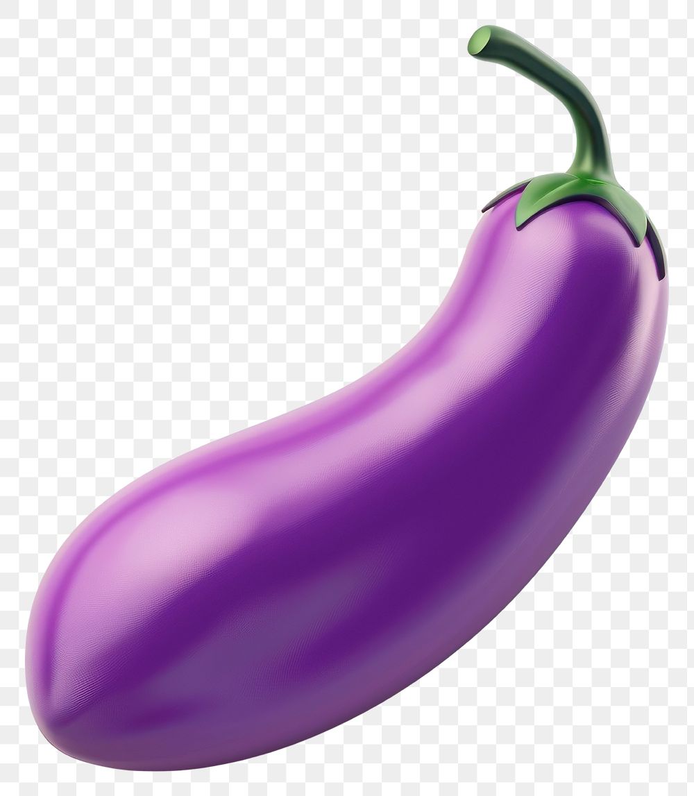 PNG Vibrant purple eggplant illustration