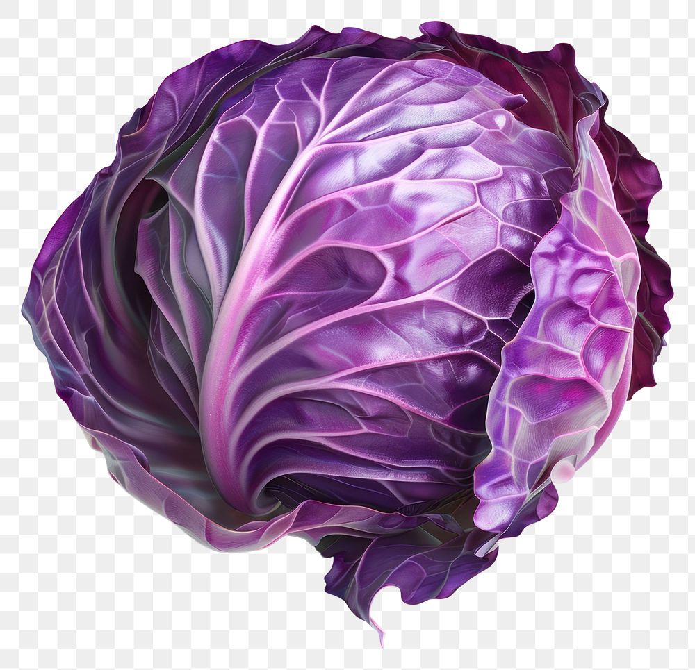 PNG Vibrant purple cabbage illustration