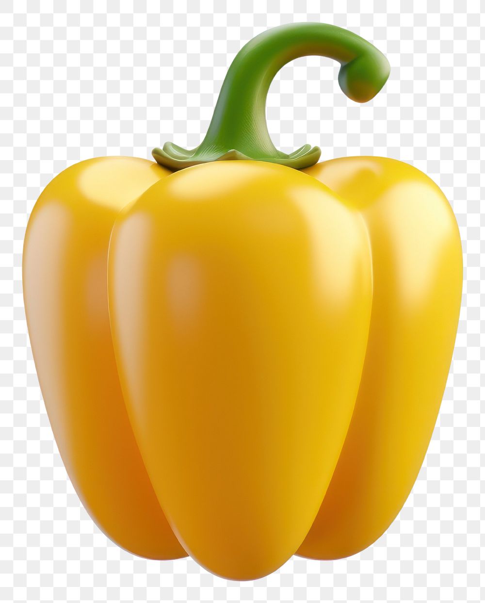 PNG Vibrant yellow bell pepper illustration