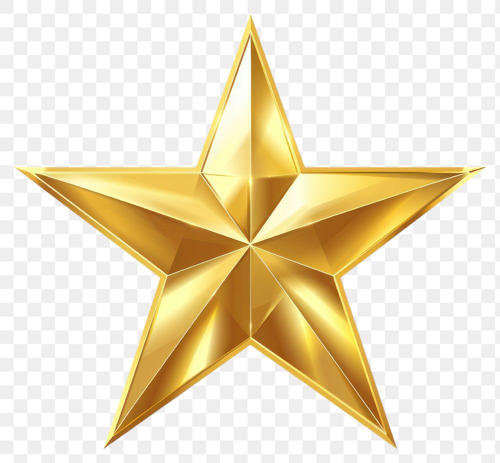 PNG Golden star vector graphic gold symbol cross.