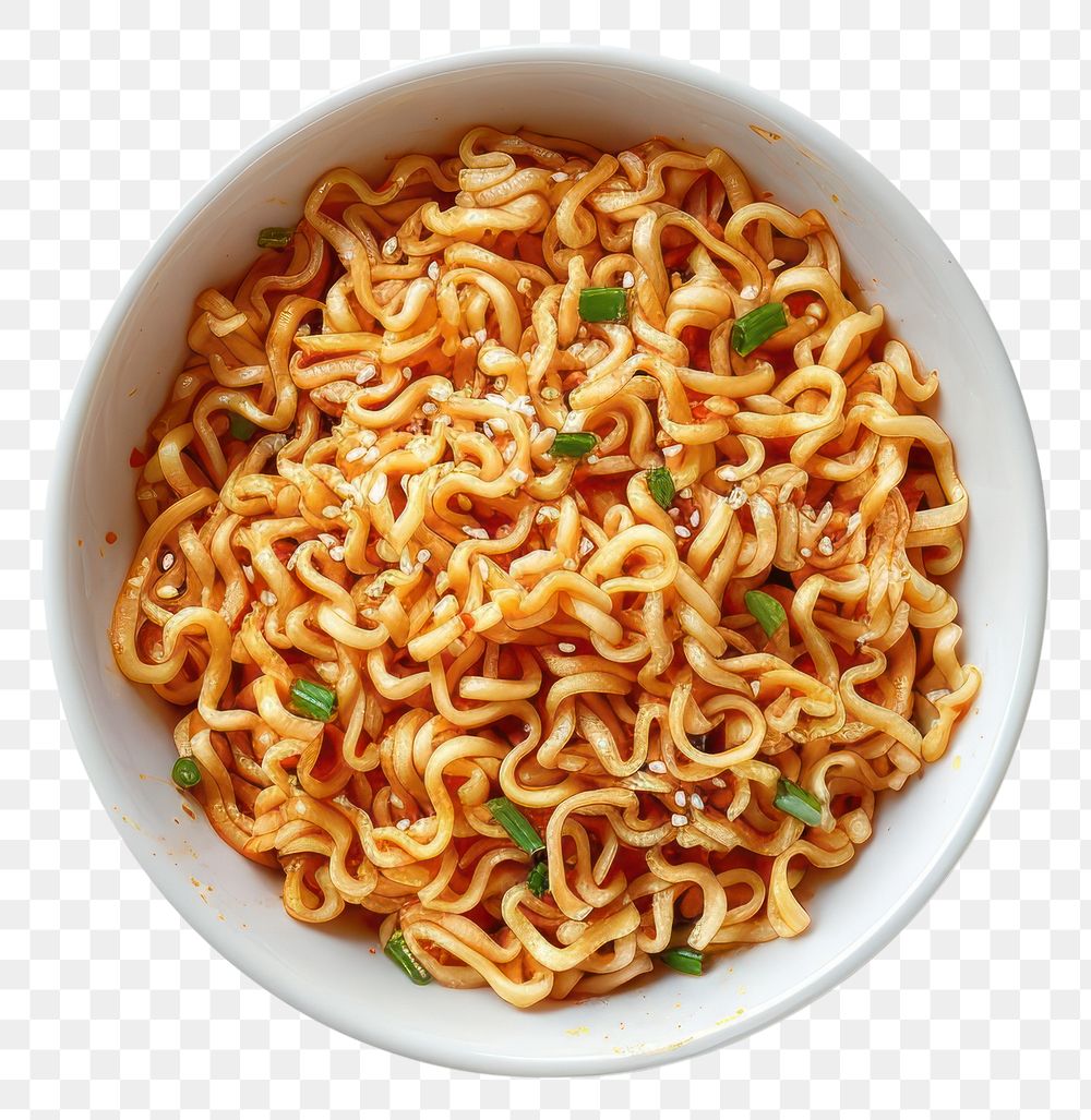 PNG Delicious spicy ramen noodles bowl