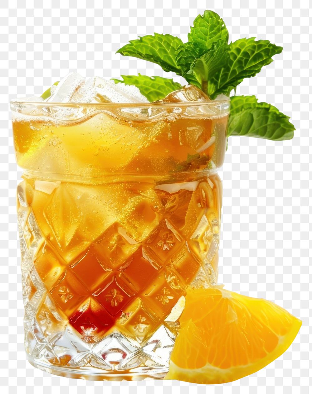 PNG Refreshing iced tea with mint