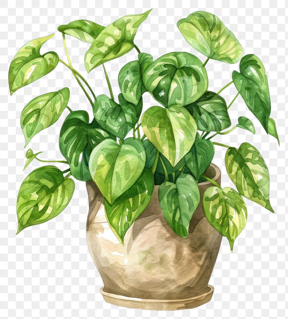 PNG Pothos in the pot blossom flower plant.