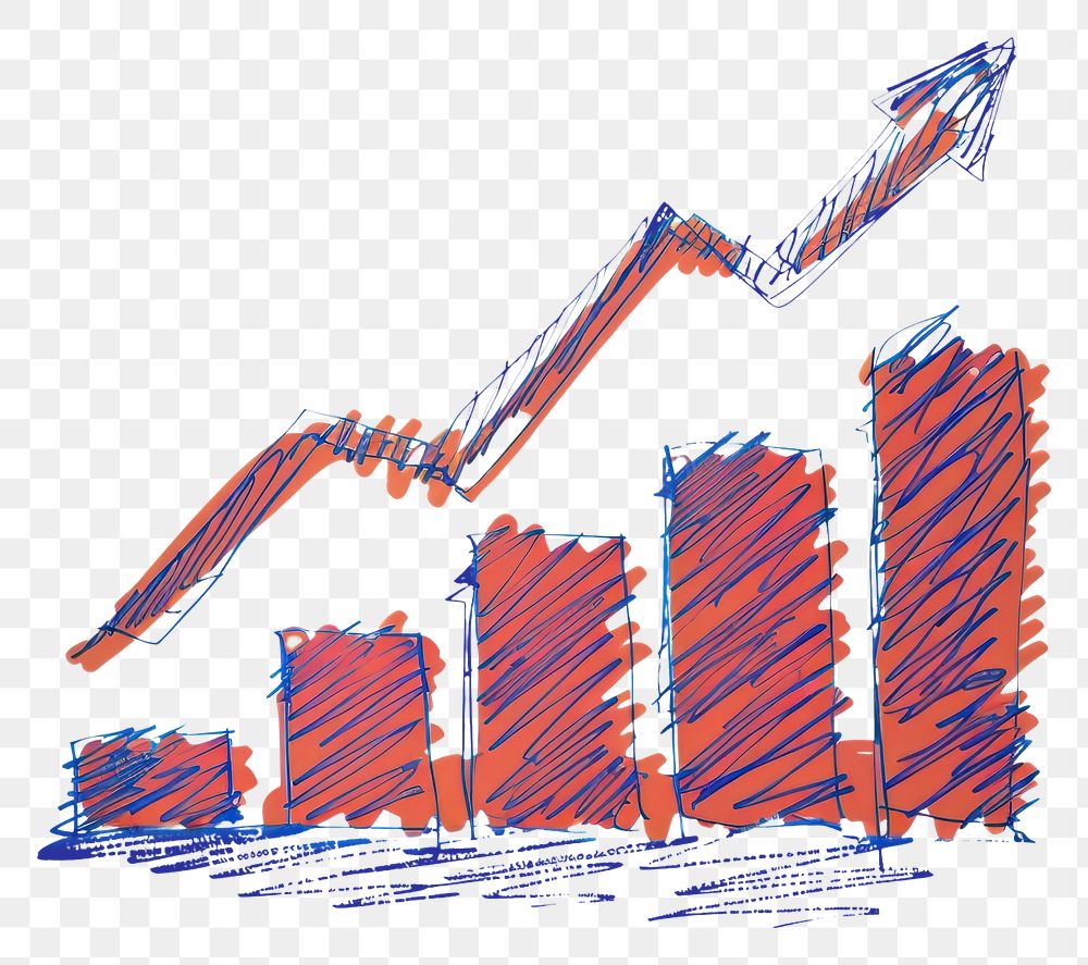 PNG Growth chart with upward trend