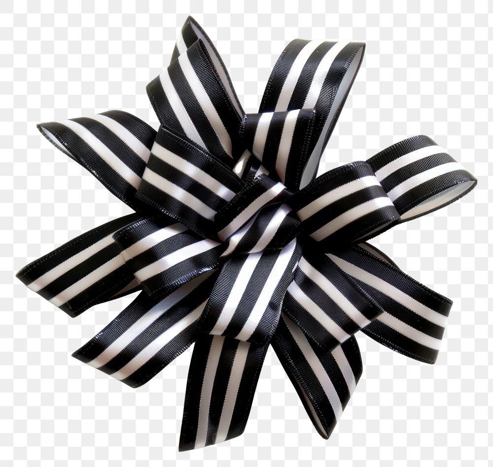 PNG Elegant striped ribbon bow