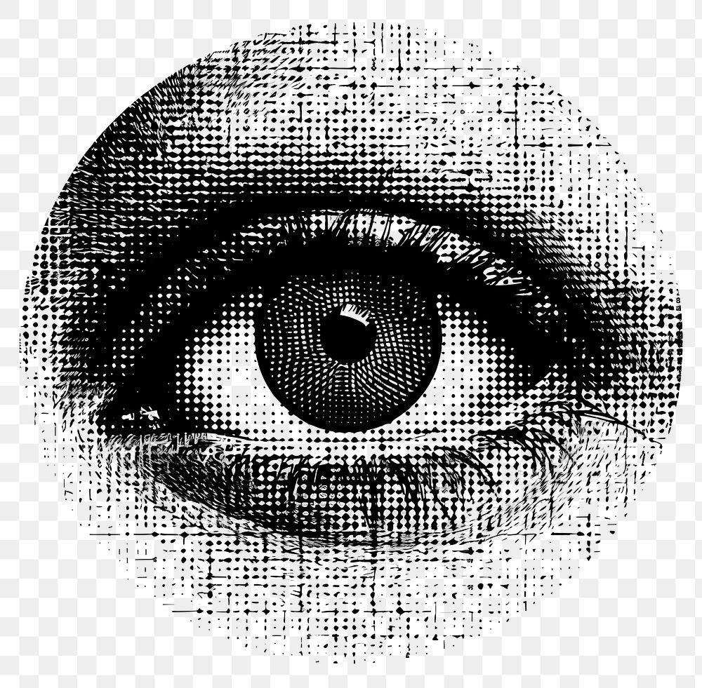 PNG  Detailed black and white eye