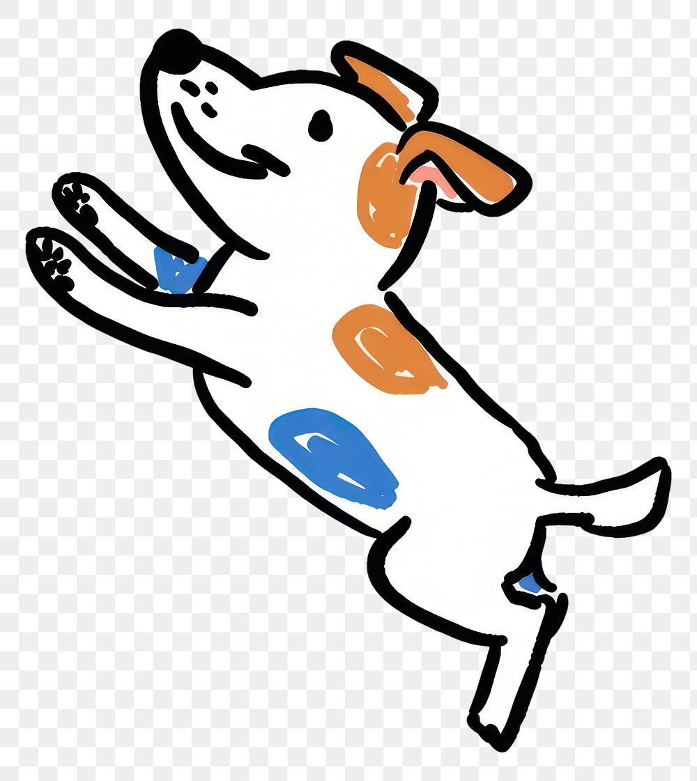 PNG Playful dog cartoon illustration